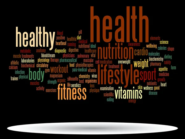 Zdravotní diety slovo mrak — Stock fotografie