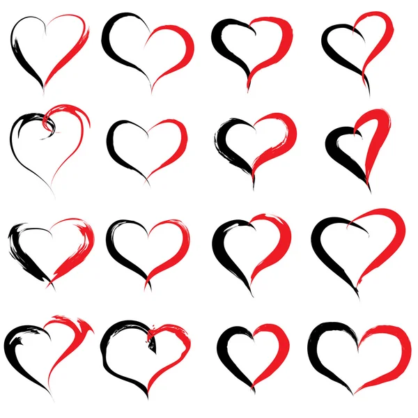 Sada srdce symboly lásky — Stock fotografie