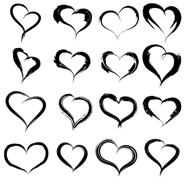 Hearts love symbols set — Stock Photo, Image