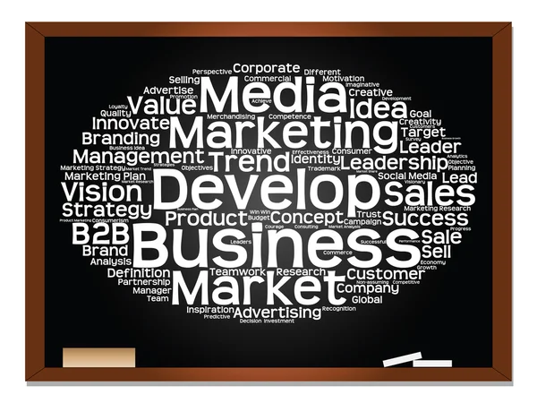 Business, strategia word cloud — Foto Stock