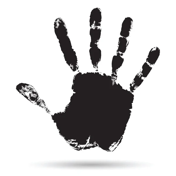 블랙 페인트 인간의 손 — 스톡 사진