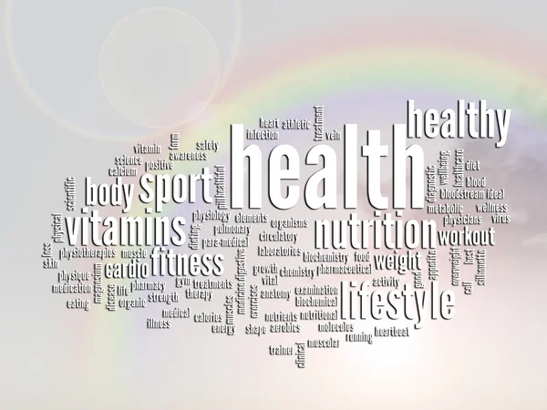 Gezondheid abstracte word cloud — Stockfoto