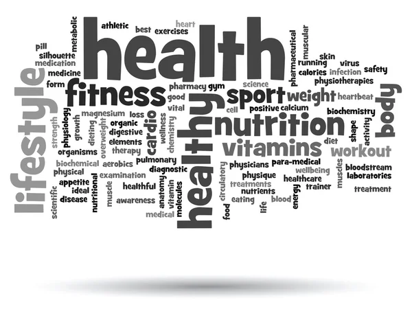 Gezondheid word cloud — Stockfoto