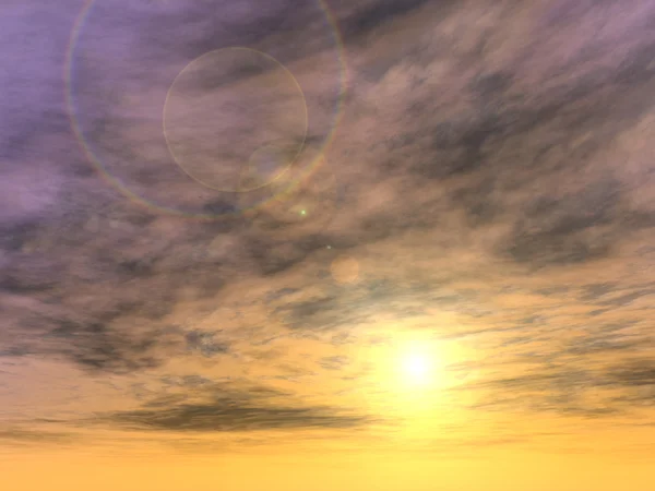Sunrise background with clouds — Stock Photo, Image