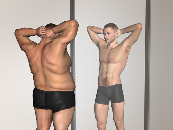  Избыточный вес против стройного мужчины
 