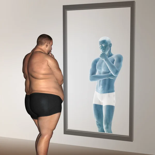 overweight vs slim fit man
