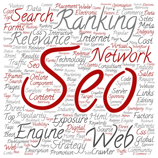 Seo abstract  word cloud — Stock Photo, Image