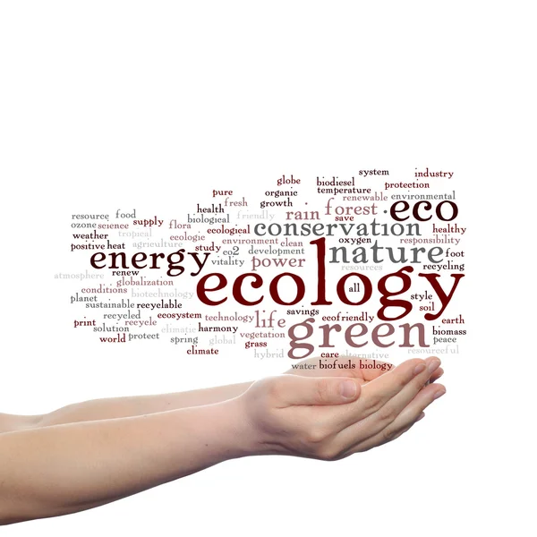 Ecology word cloud text — Stock Photo, Image