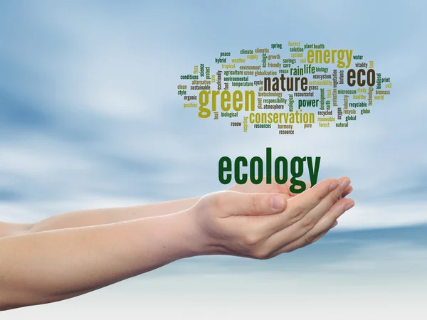 Ecology word cloud text — Stock Photo, Image