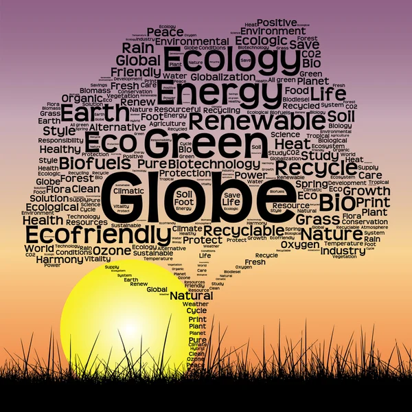 Ecology text word cloud — Stock Photo, Image