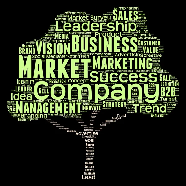 Tree business word cloud — Stockfoto