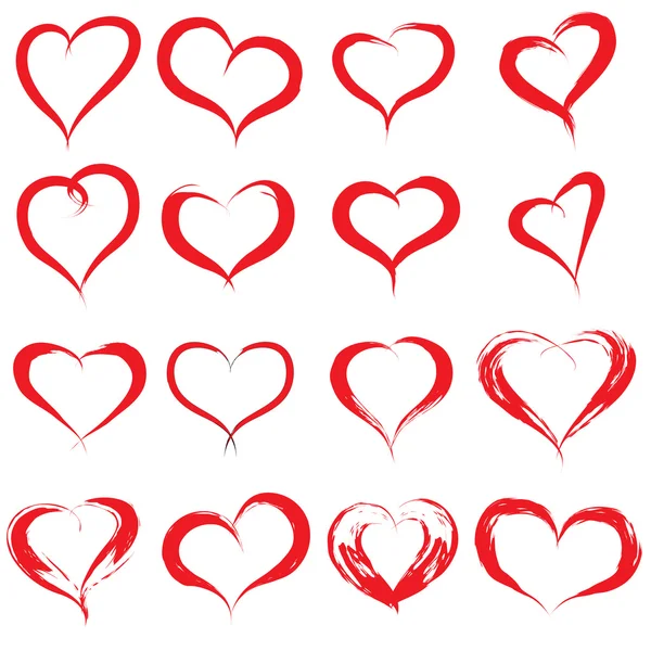 Hearts love symbols set — Stock Photo, Image