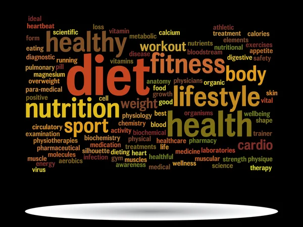 Gezondheid word cloud — Stockfoto