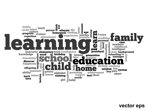 Educación Word Cloud — Vector de stock