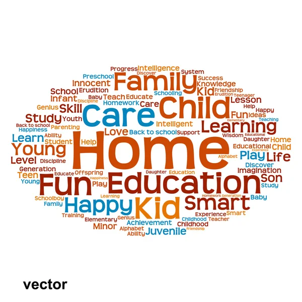 Onderwijs word cloud geïsoleerd — Stockvector