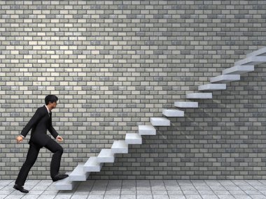   bir merdiven tırmanma işadamı 