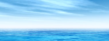 okyanus su dalgaları ve gökyüzü 