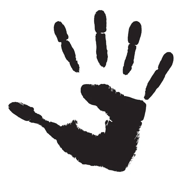 Mão humana tinta preta — Fotografia de Stock