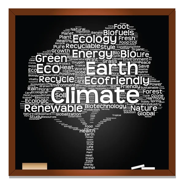 Texto de ecologia como wordcloud — Fotografia de Stock