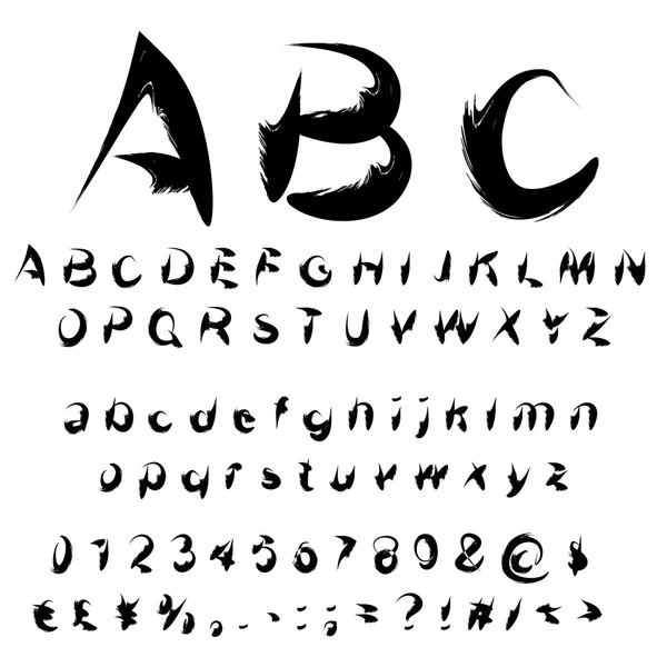 Scribble verf lettertype — Stockfoto
