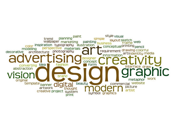 Art graphic design word cloud
