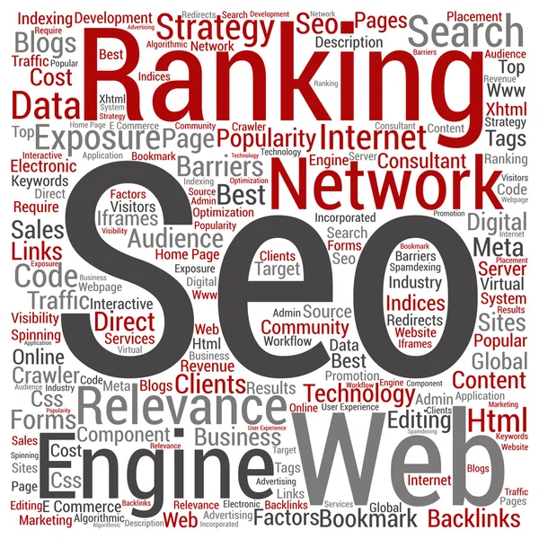 Seo abstract  word cloud — Stock Photo, Image