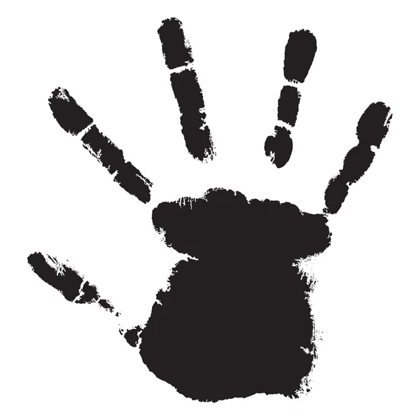 Czarna farba ludzką ręką — Zdjęcie stockowe