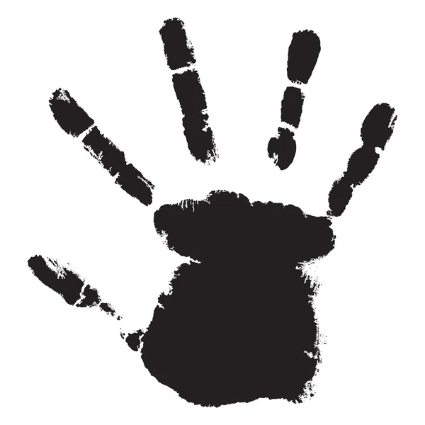 Schwarze Farbe menschliche Hand — Stockfoto