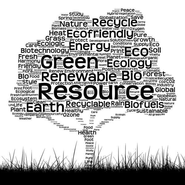 Ecology text word cloud — Stock Photo, Image