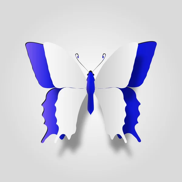 White paper   butterfly shape — Stock Photo, Image