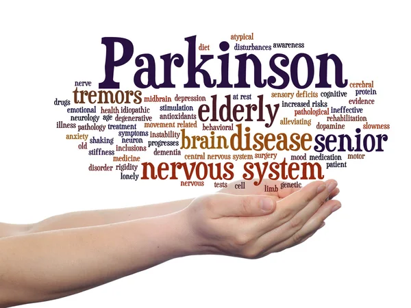 Choroba Parkinsona słowo Cloud — Zdjęcie stockowe