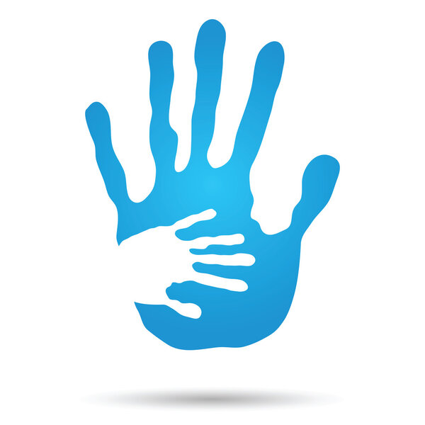 mother and child hand prints