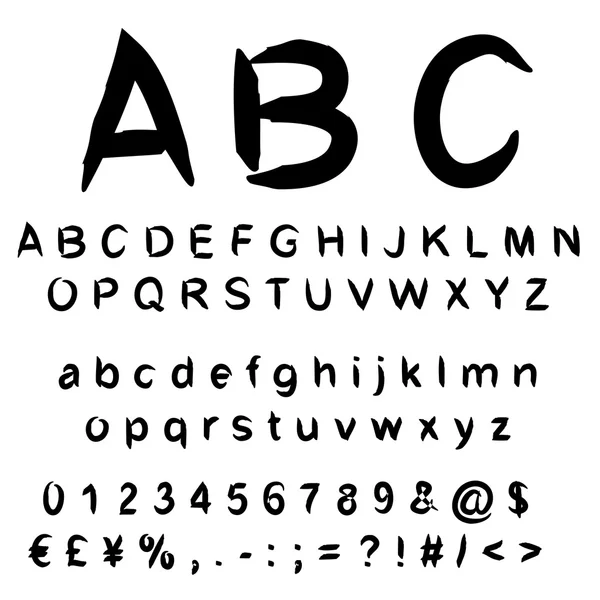 Scribble paint font — Stock Photo, Image
