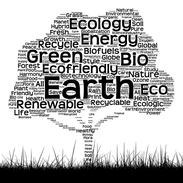 Ecology text word cloud — Stock Photo, Image