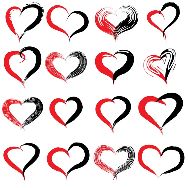 Hearts love symbols set — Stock Photo, Image