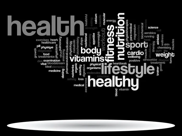 Gezondheid word cloud — Stockfoto