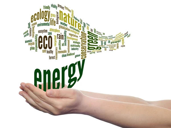 Energy word cloud text — Stock Photo, Image