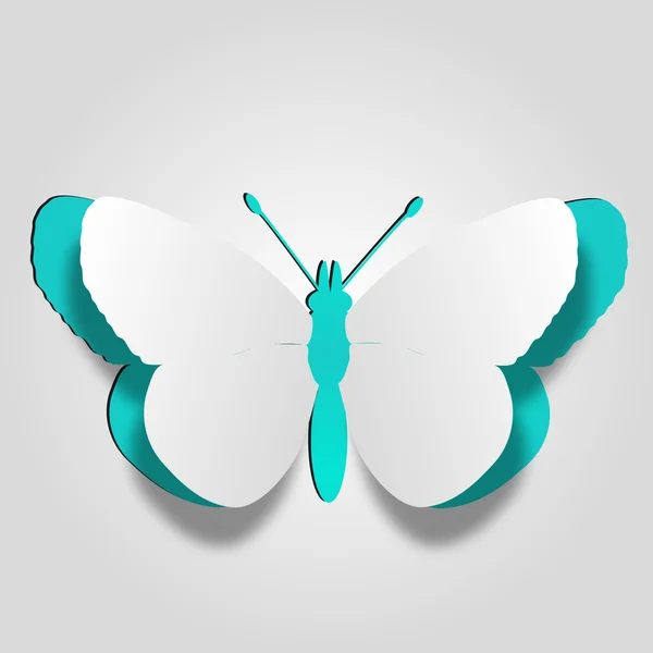 White paper   butterfly shape — Stock Photo, Image