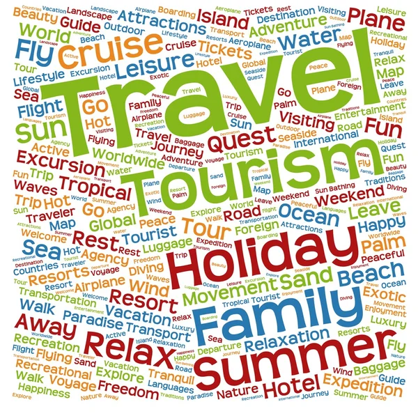 Tourism word cloud — Stock Photo, Image