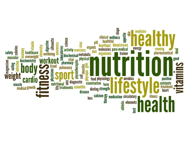 Nutrition word cloud — Stock Photo, Image