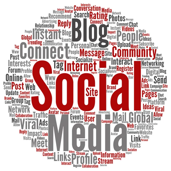 Social media marketing word cloud — Stock Photo, Image