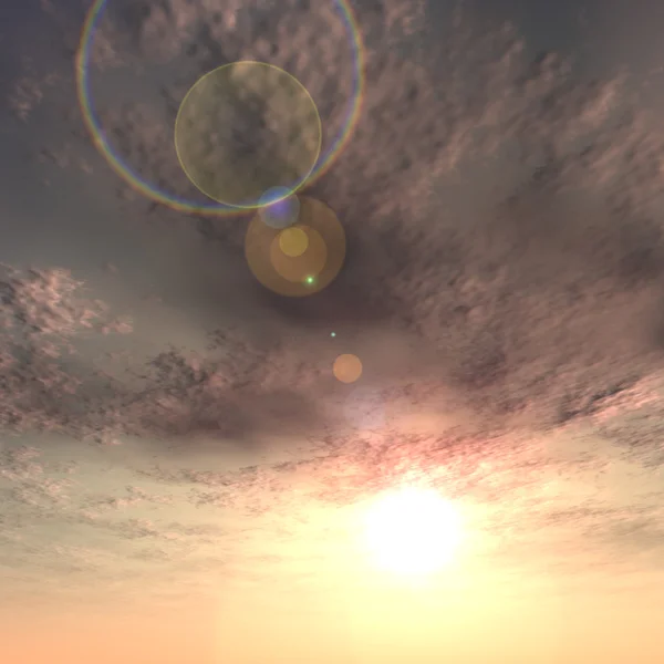 Схід сонця фон з хмарами — стокове фото