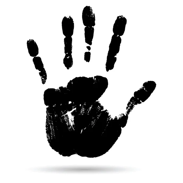 Black paint human hand — Stock Photo, Image