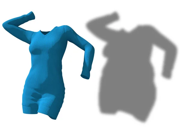 체중이 줄거나 여성이 다이어트를 스웨터는 비만인 것으로 나타났다 비만은 삽화를 — 스톡 사진