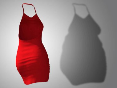 Şişman, şişman, şişman, şişman, kilolu, gölgeli kadın kıyafetleri zayıflara karşı kilo verdikten sonra sağlıklı vücuda uyuyor. Ya da gri giyen zayıf, diyet yapan genç bir kadın. Bir fitness, beslenme veya obezite sağlık şekli 3D illüstrasyon