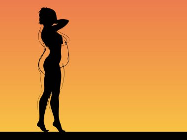 Kavramsal şişman şişman şişman kadın zayıfa karşı kilo verdikten sonra sağlıklı vücuda uyuyor ya da gün batımında kasları zayıf genç bir kadınla diyet yapıyor. Fitness, beslenme veya şişmanlık obezite, sağlık şekli 3D illüstrasyon