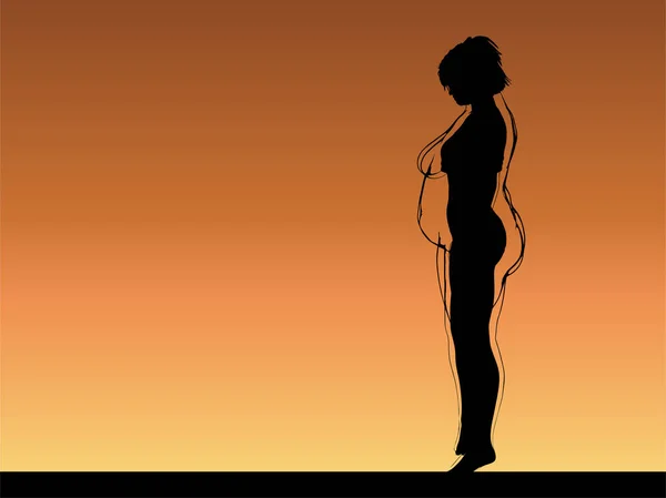 Концептуальный Лишний Вес Толстая Женщина Против Стройный Подходят Здоровое Тело — стоковое фото