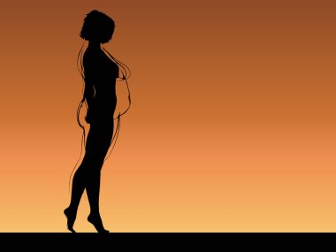 Kavramsal şişman şişman şişman kadın zayıfa karşı kilo verdikten sonra sağlıklı vücuda uyuyor ya da gün batımında kasları zayıf genç bir kadınla diyet yapıyor. Fitness, beslenme veya şişmanlık obezite, sağlık şekli 3D illüstrasyon