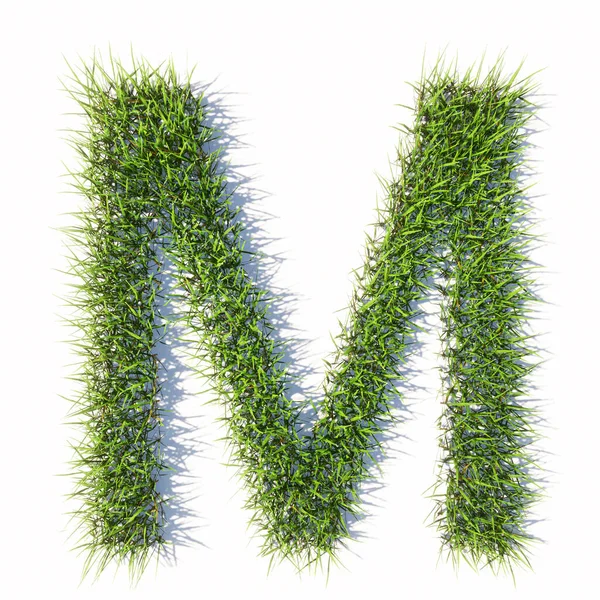 Concept Conceptual Green Summer Lawn Grass Symbol Isolated White Background — Stock Photo, Image