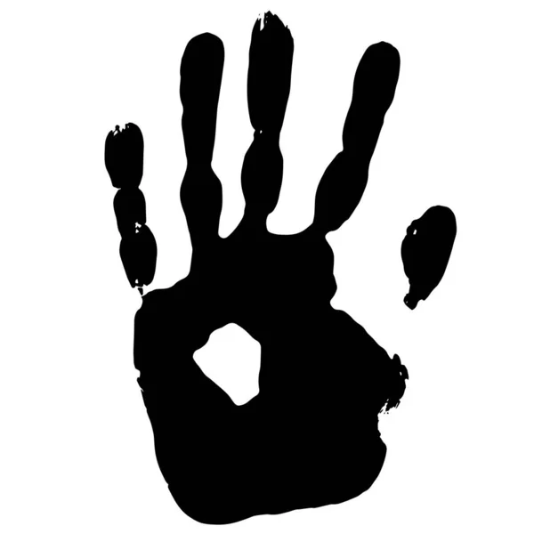 Vectorconcept Conceptuele Leuke Verf Menselijke Hand Handafdruk Van Kind Geïsoleerd — Stockvector